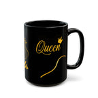 Queen Black Mug 11oz, 15oz - Perfect Gift for Her, Elegant Coffee Cup
