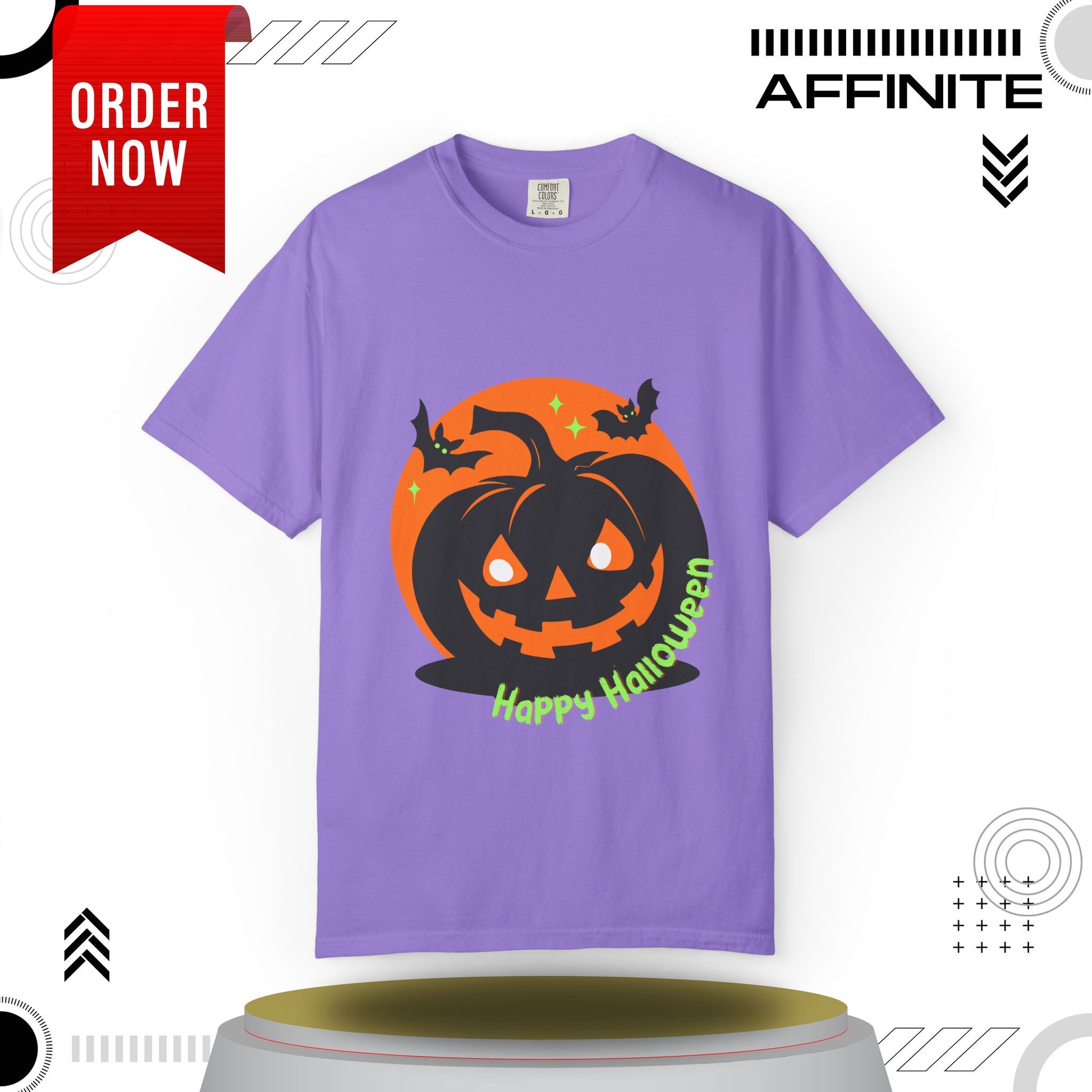 T-Shirt Mens Halloween T Shirts - Wickedly Soft Garment-Dyed Tee Violet