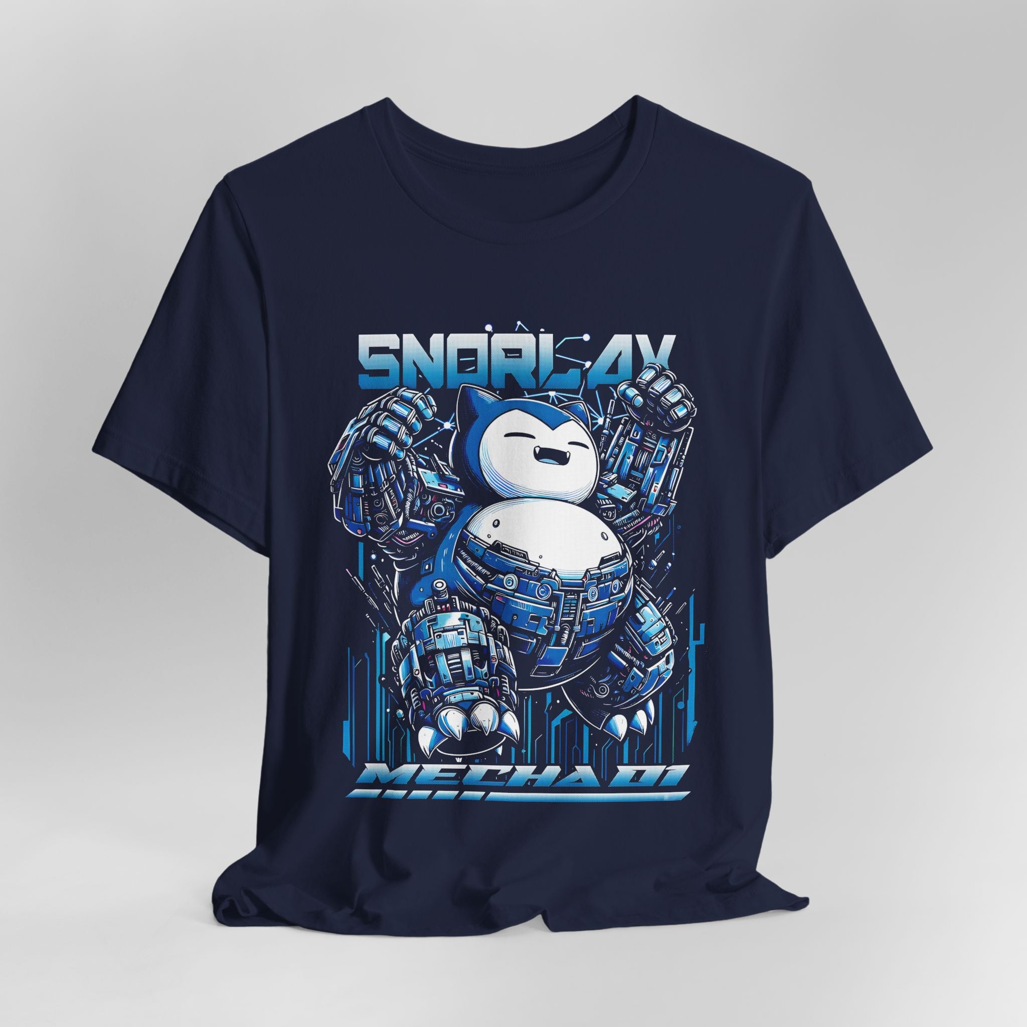 Robot Snorlax Shirt – Anime-Inspired Graphic Tee by Bella+Canvas