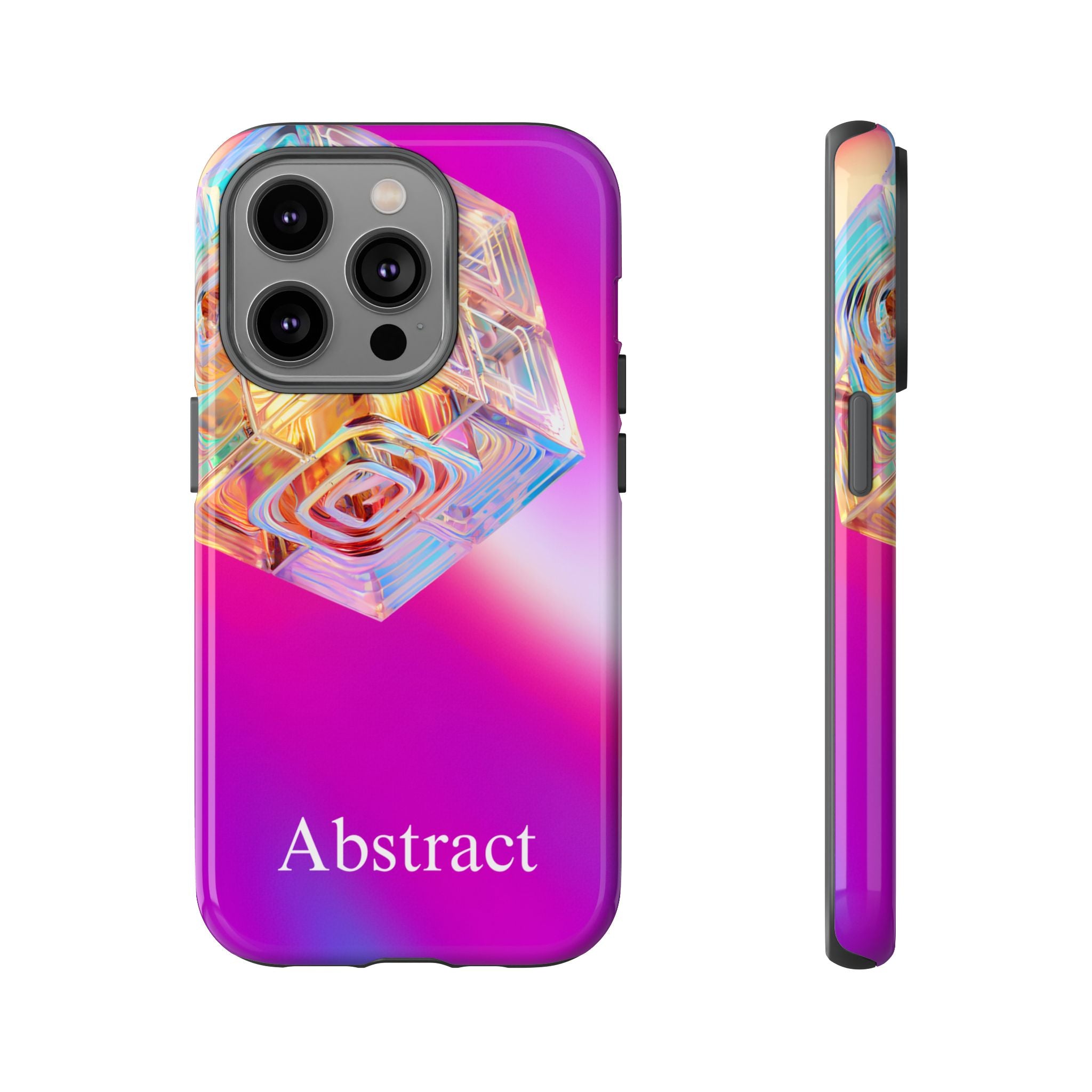 Vibrant 3D Cube Phone Case - Colorful Gradient Art for iPhone, Samsung & Pixel