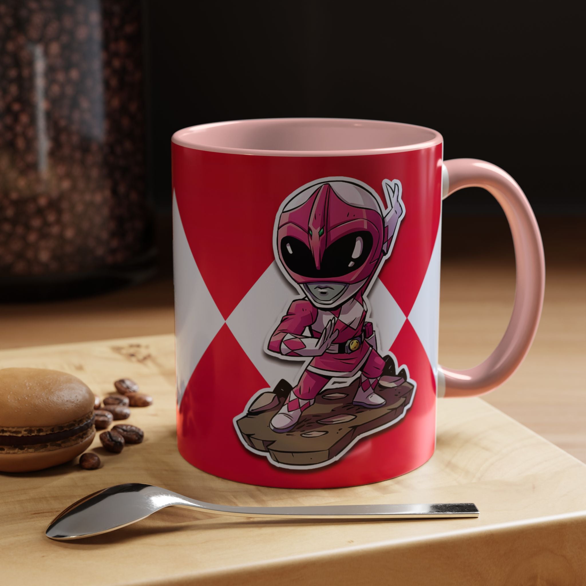 Mighty Morphin Power Rangers Pink Ranger Ceramic Mug - 11oz & 15oz Coffee Mug - Accent Mug for Pop Culture Fans