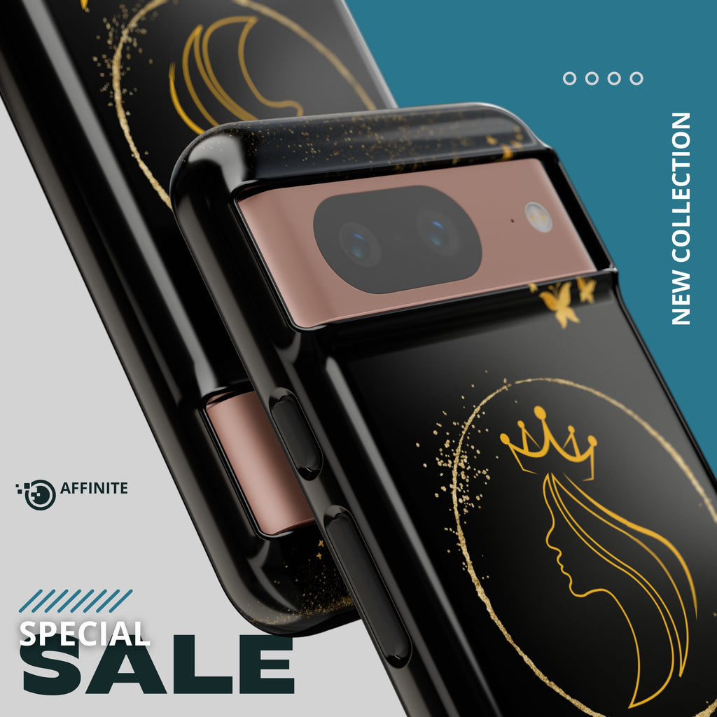Tough Case Queen Phone Case – Matte & Glossy Crown Design for iPhone, Samsung & Pixel