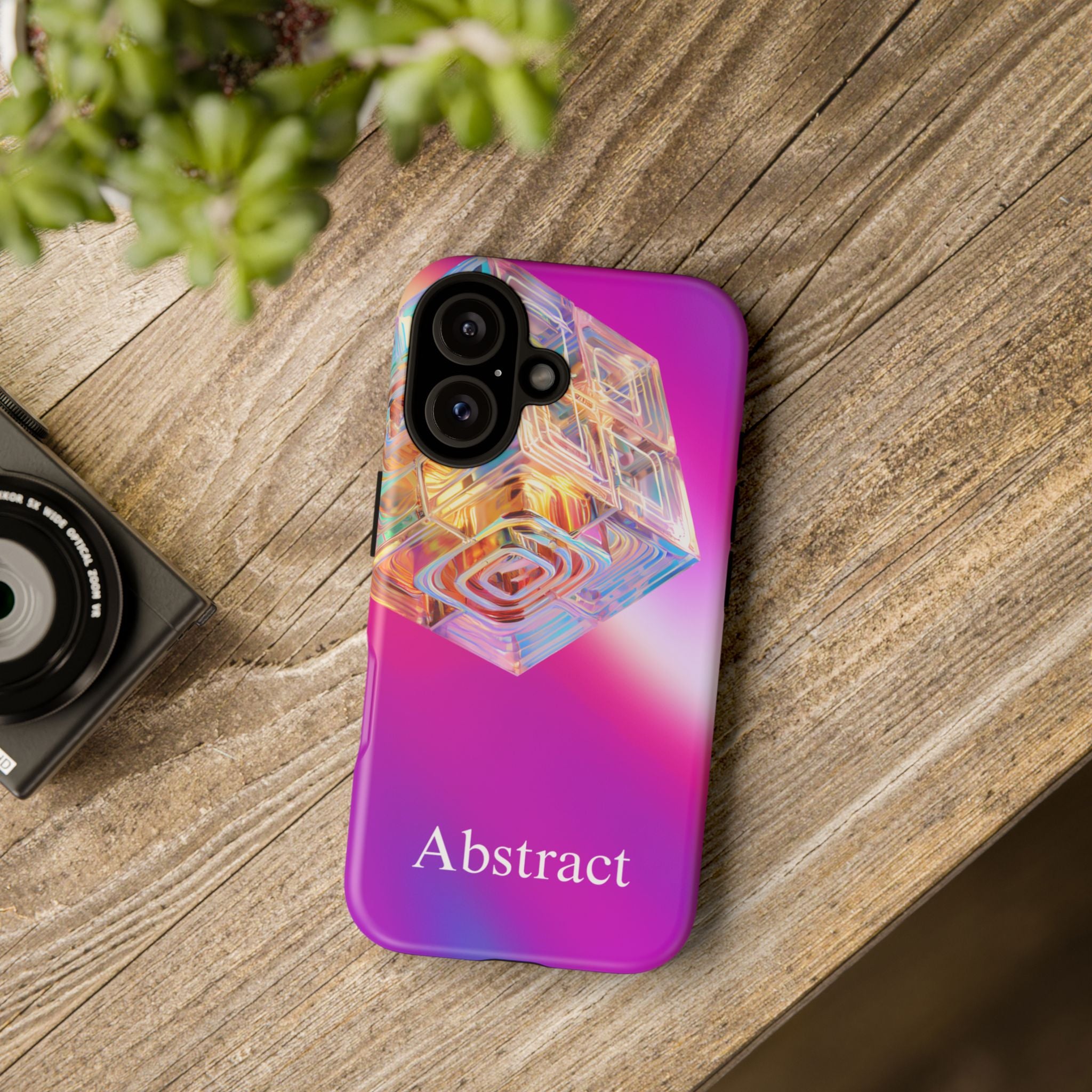 Vibrant 3D Cube Phone Case - Colorful Gradient Art for iPhone, Samsung & Pixel