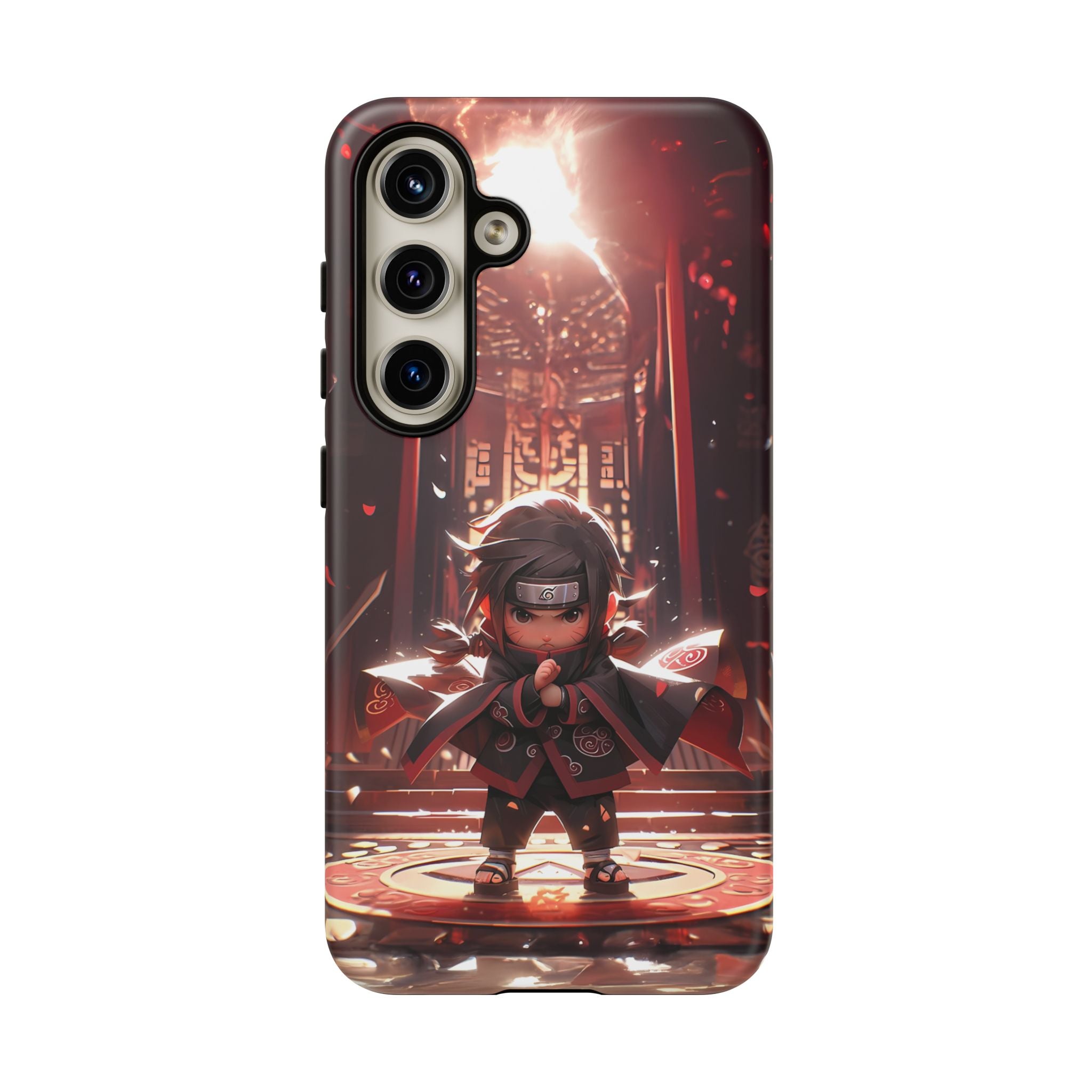 Chibi Itachi Tough Phone Case – Anime Protective Case for iPhone & Samsung, UV Resistant, Durable & Stylish