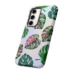 Tough Cases - Monstera Leaf Themed Phone Protection for iPhone, Samsung, and Google Pixel (Matte/Glossy)