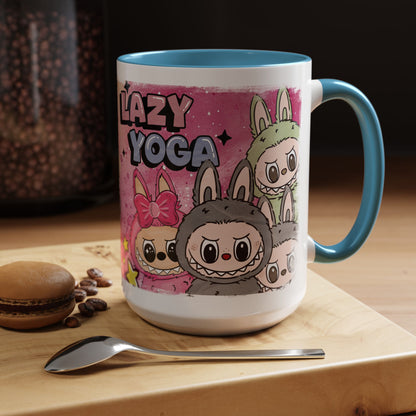 Mug Lazy Yoga Labubu Accent Coffee Mug - Fun & Playful Design for Relaxation