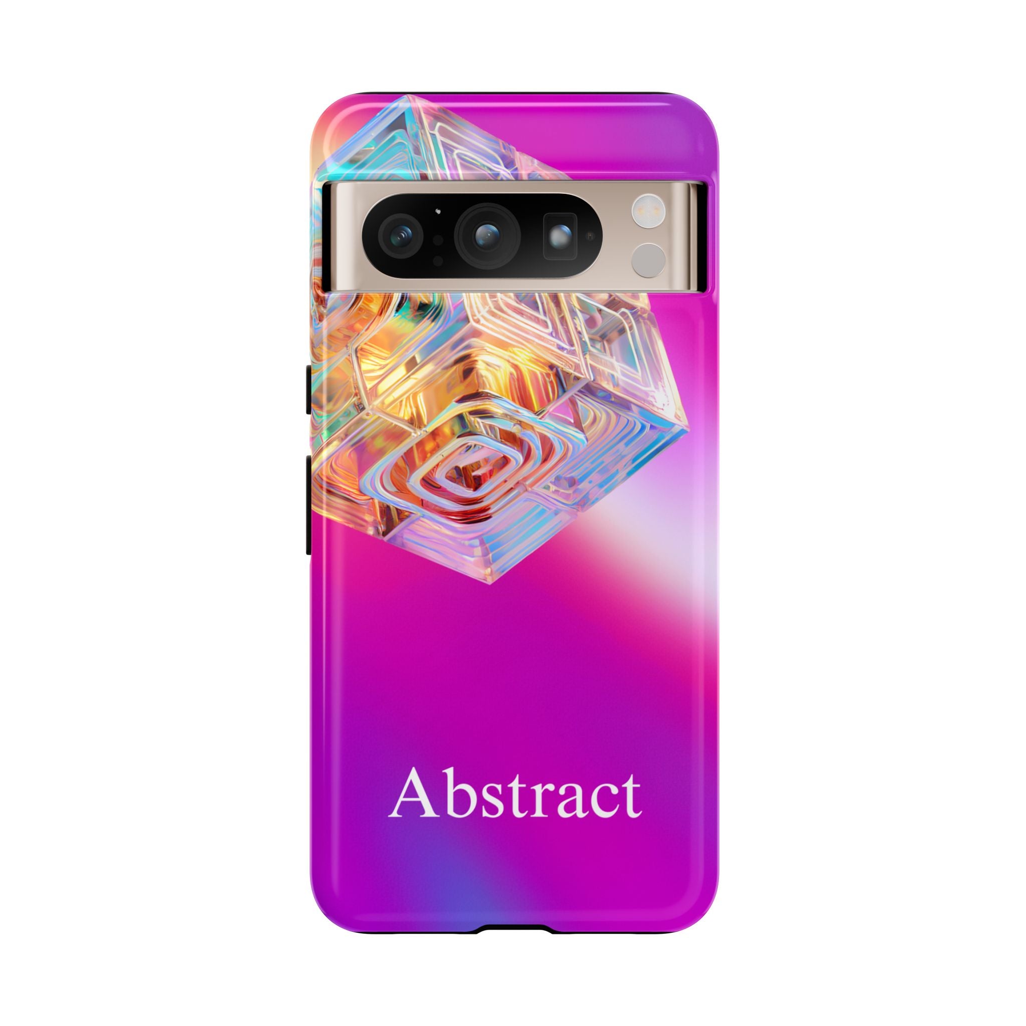 Vibrant 3D Cube Phone Case - Colorful Gradient Art for iPhone, Samsung & Pixel