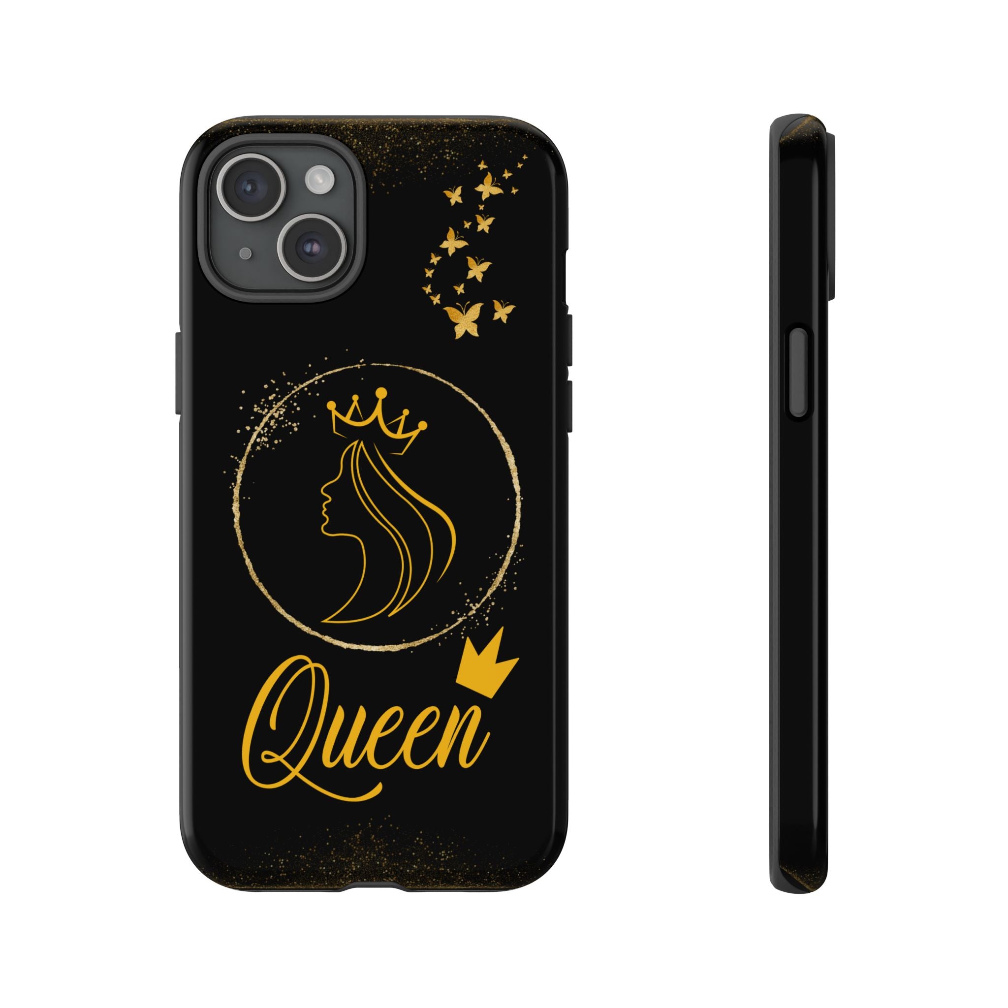Tough Case Queen Phone Case – Matte & Glossy Crown Design for iPhone, Samsung & Pixel iPhone 15 Plus Glossy