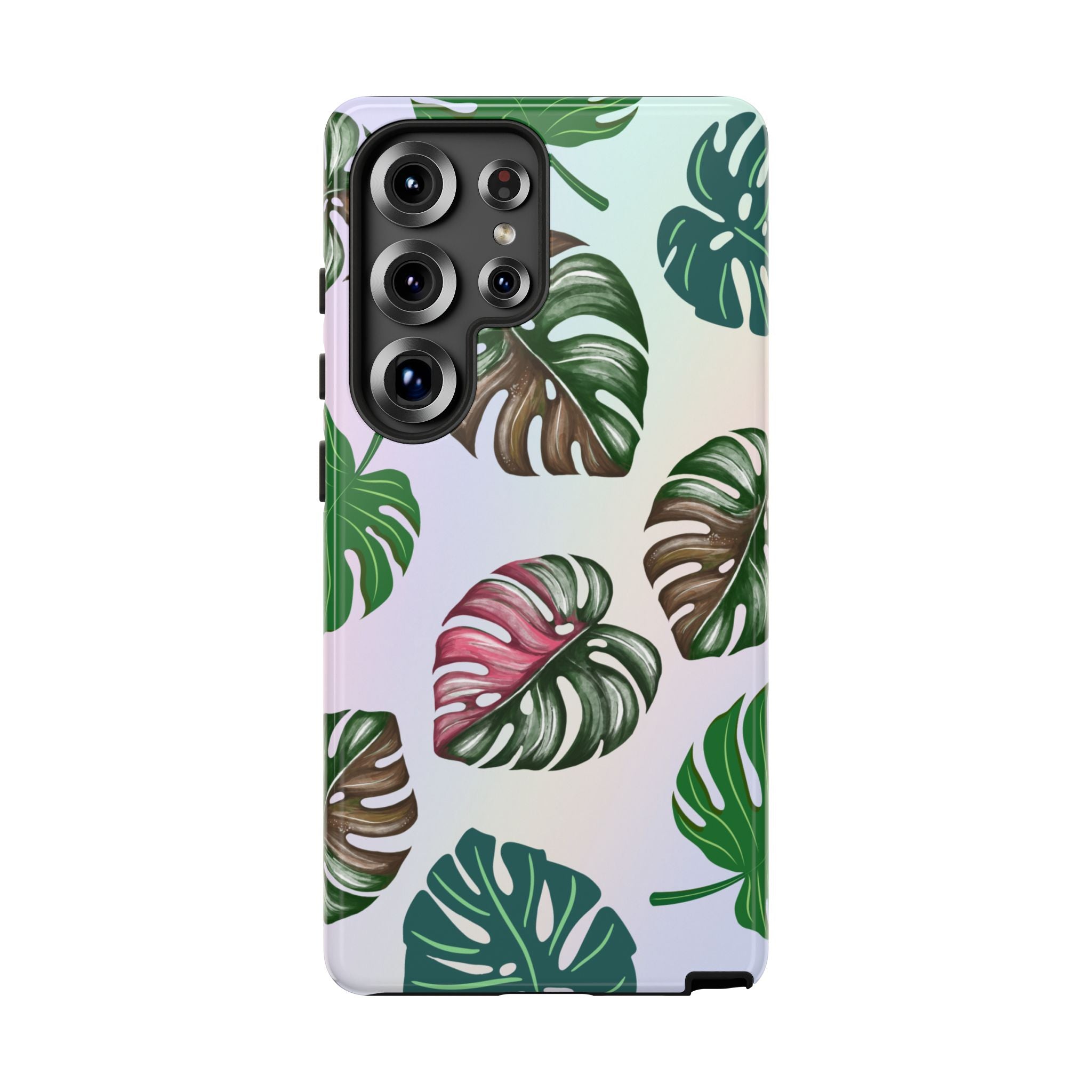 Tough Cases - Monstera Leaf Themed Phone Protection for iPhone, Samsung, and Google Pixel (Matte/Glossy)