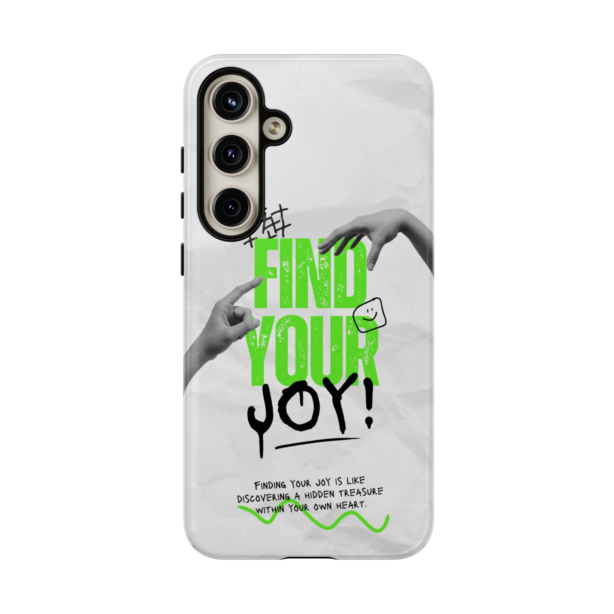 Phone Cases - Find Your Joy Themed Tough Phone Protection for iPhone, Samsung, Google Pixel (Matte/Glossy)