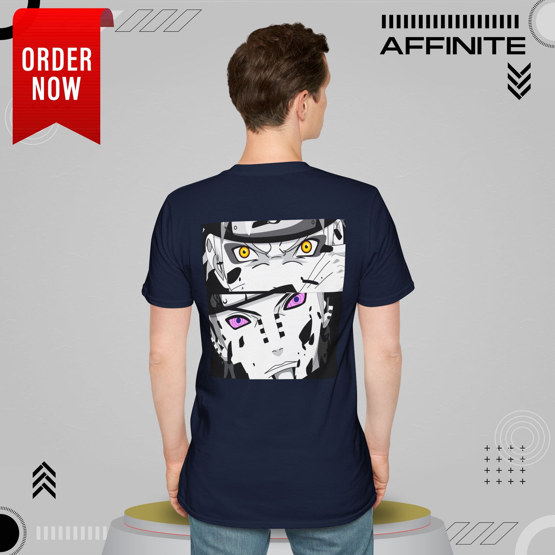 T-Shirt Unisex Softstyle T-Shirt - Bold Anime Kakashi Graphics