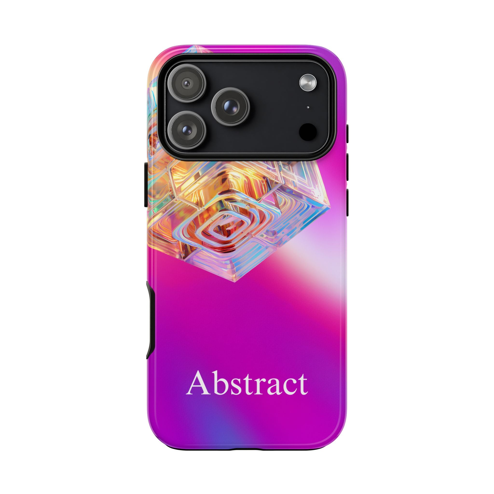 Vibrant 3D Cube Phone Case - Colorful Gradient Art for iPhone, Samsung & Pixel