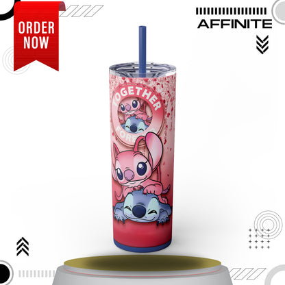 Tumblers Lilo and Stitch Glitter Tumbler - 20oz Disney 'Together Forever' Cup