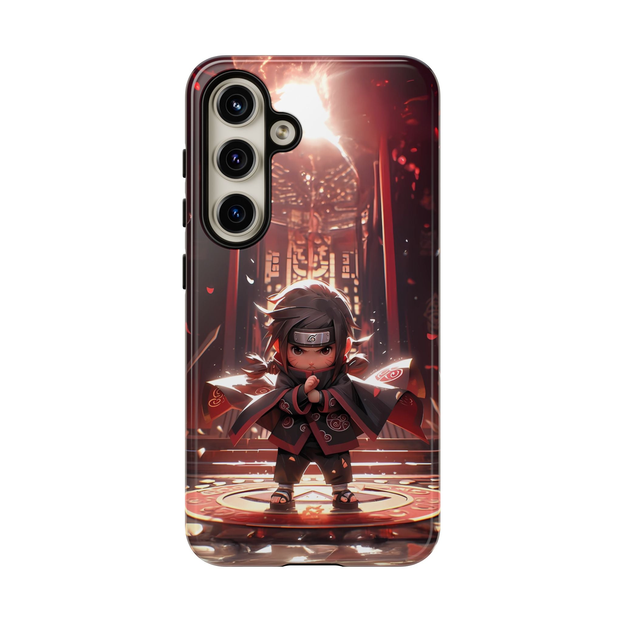 Chibi Itachi Tough Phone Case – Anime Protective Case for iPhone & Samsung, UV Resistant, Durable & Stylish