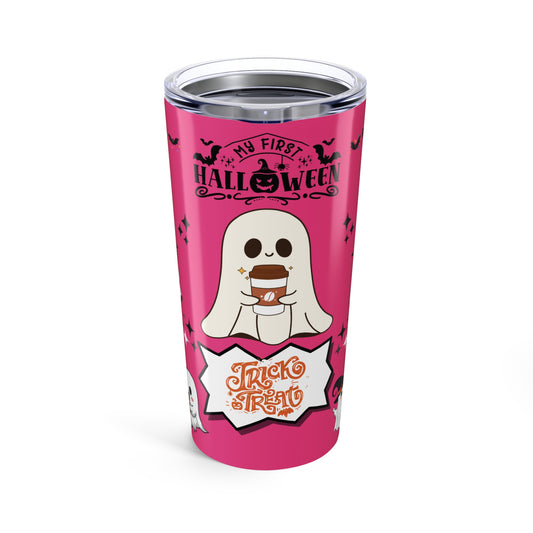 Tumblers Tumbler 20oz Raspberry Pink, "Spooky Halloween 20oz Tumbler" Keep Your Drinks Hot or Cold with Style! 20oz