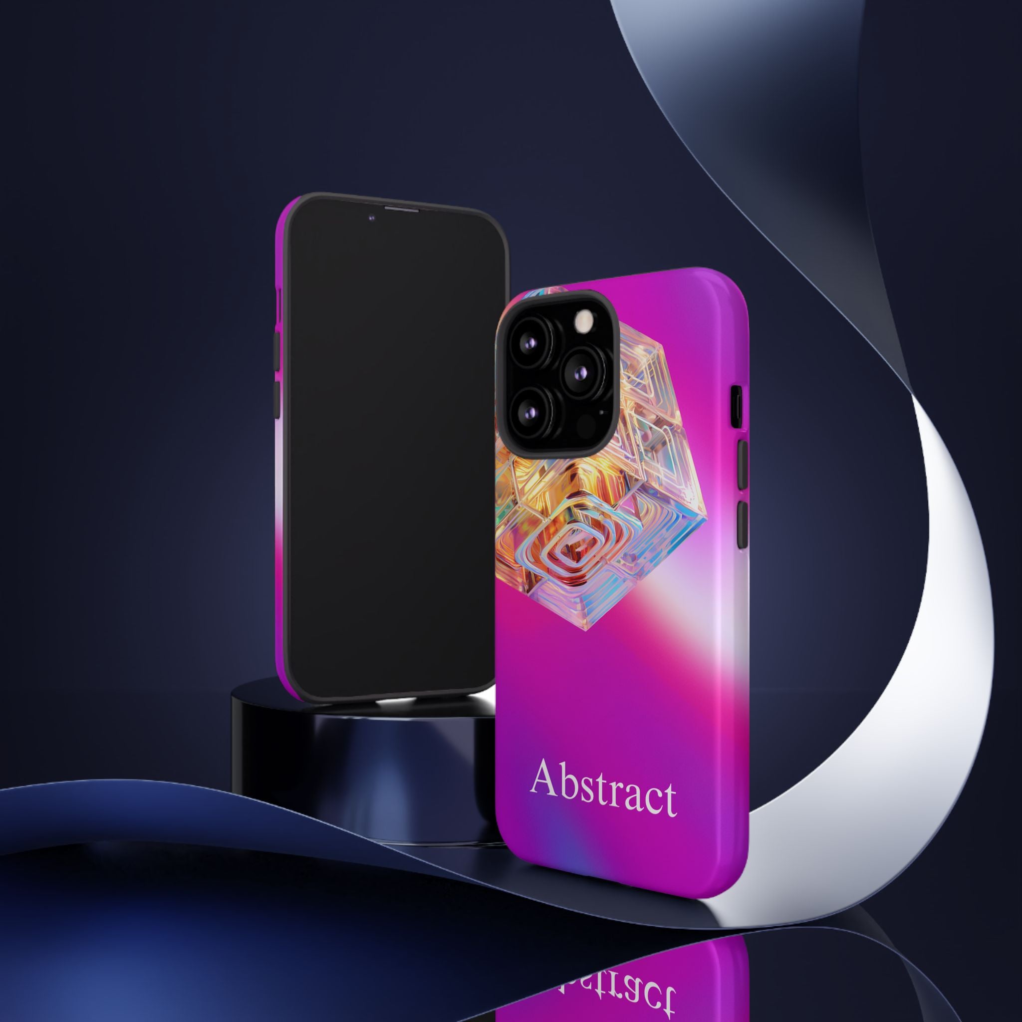 Vibrant 3D Cube Phone Case - Colorful Gradient Art for iPhone, Samsung & Pixel