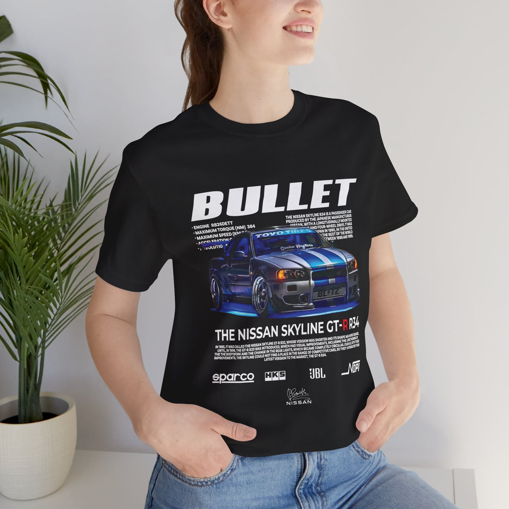 Nissan Skyline R34 T Shirt – Premium JDM Graphic Tee for Car Enthusiasts