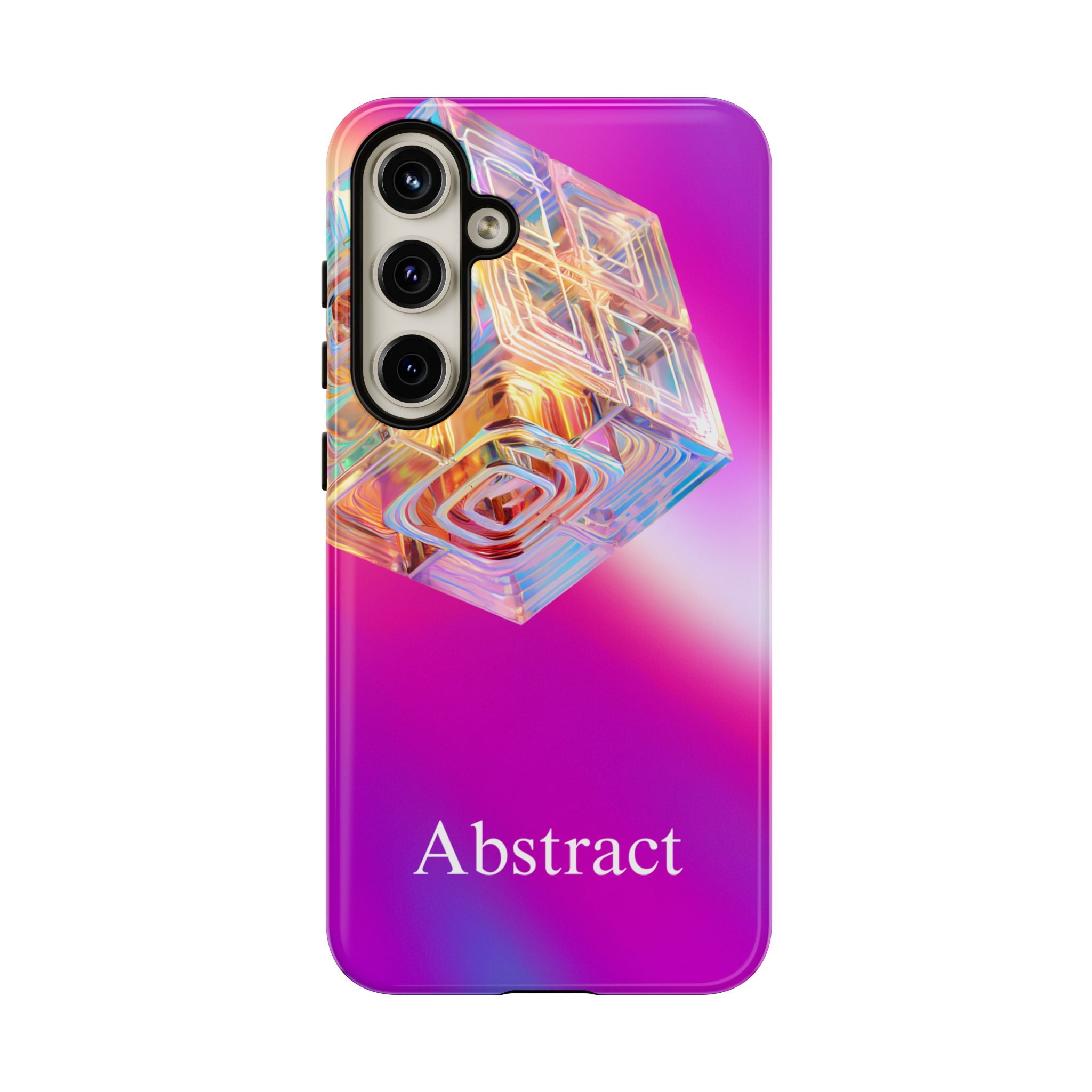 Vibrant 3D Cube Phone Case - Colorful Gradient Art for iPhone, Samsung & Pixel