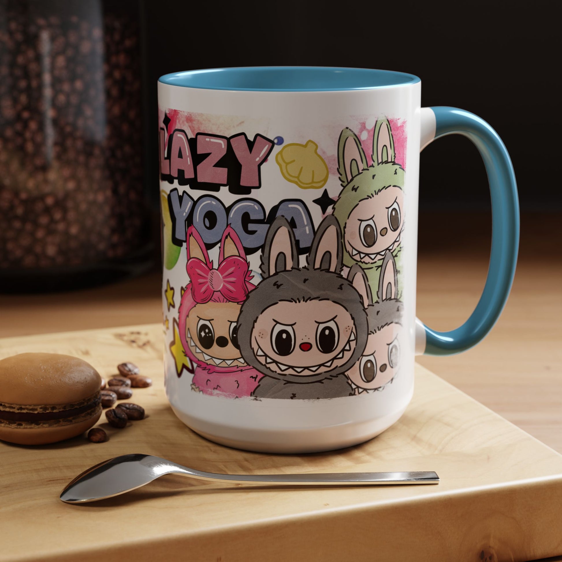 Mug Lazy Yoga Accent Coffee Mug - Fun and Colorful 11oz & 15oz Mugs for Coffee Lovers
