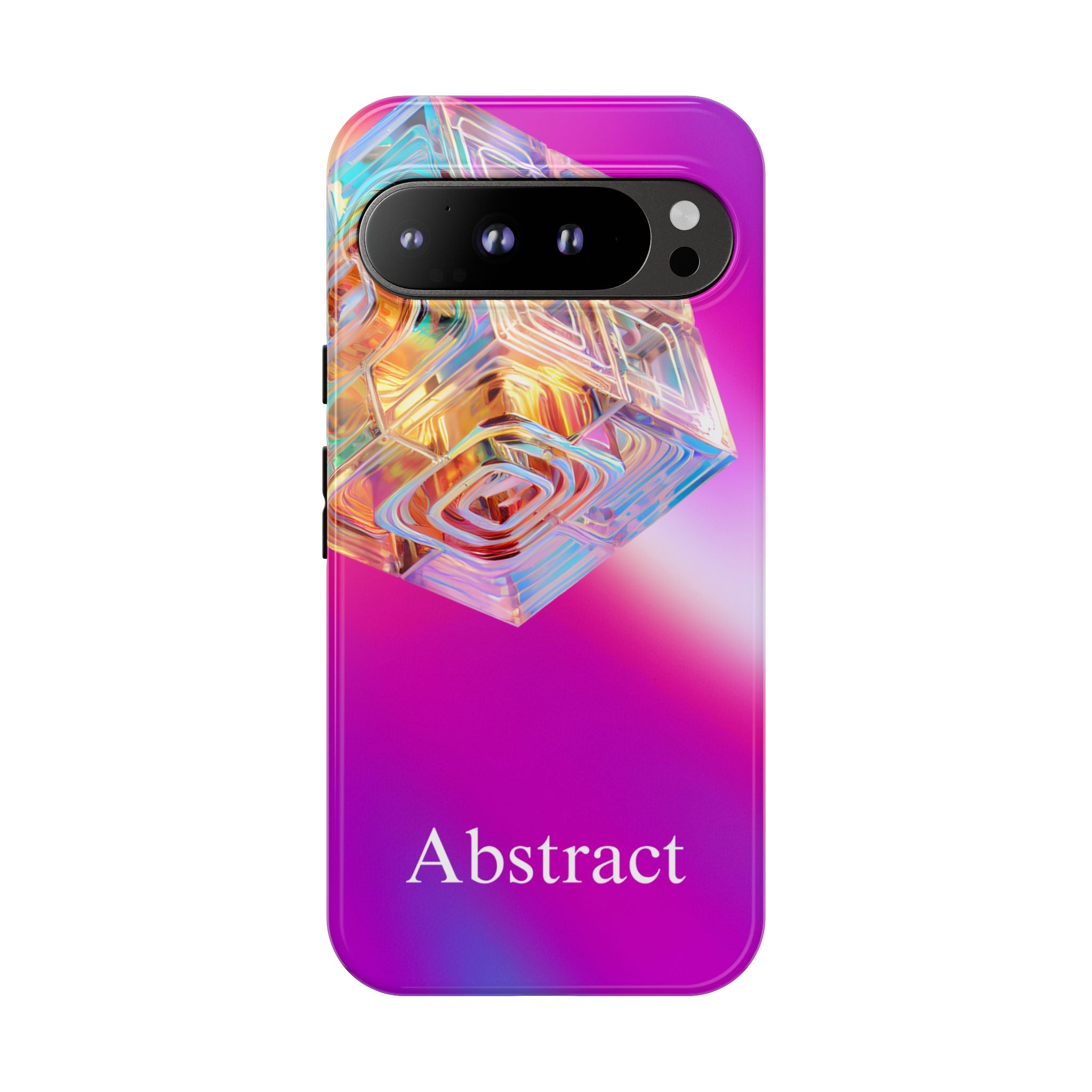 Vibrant 3D Cube Phone Case - Colorful Gradient Art for iPhone, Samsung & Pixel