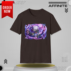 T-Shirt Unisex Softstyle T-Shirt - Bold Anime Kakashi Graphics Dark Chocolate