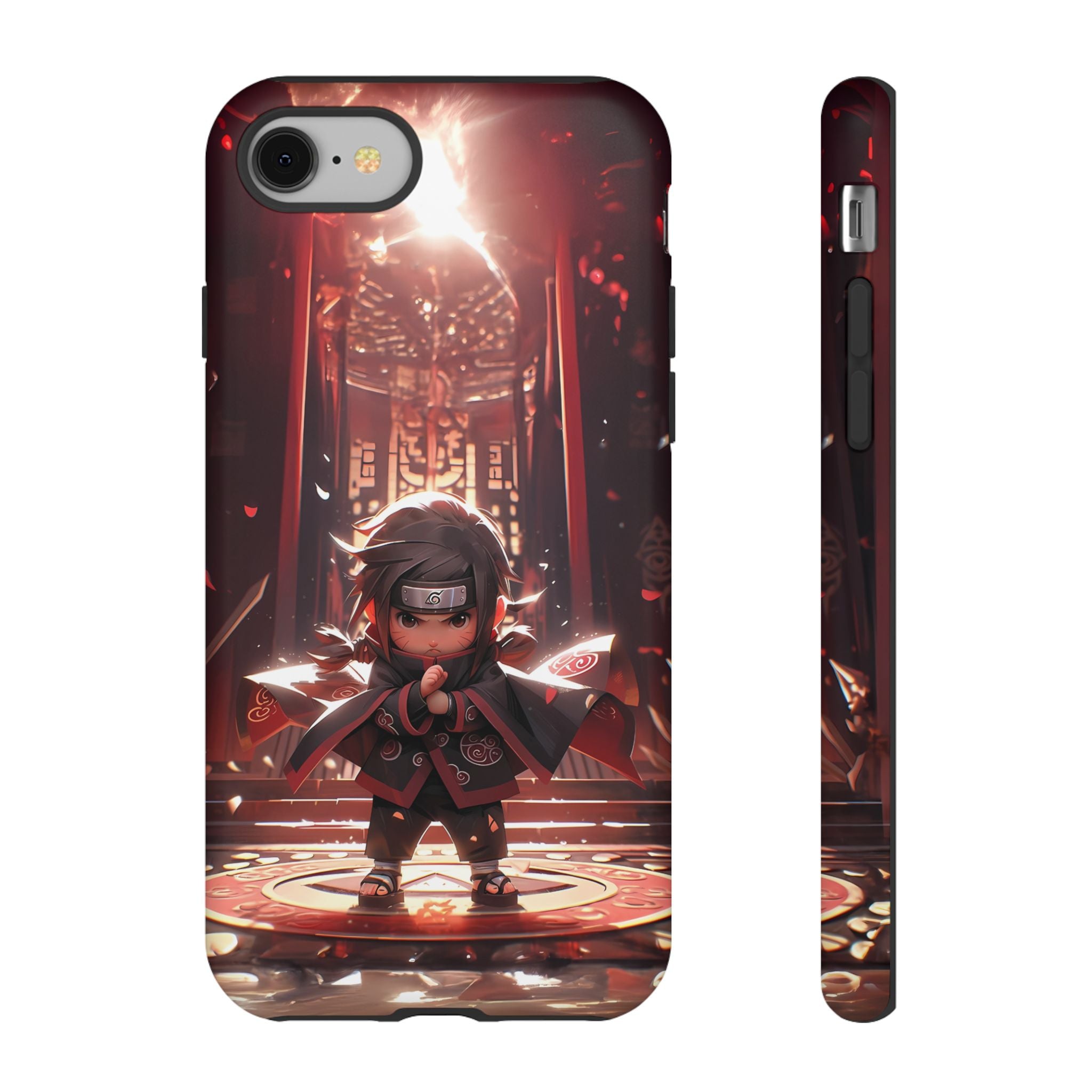 Chibi Itachi Tough Phone Case – Anime Protective Case for iPhone & Samsung, UV Resistant, Durable & Stylish