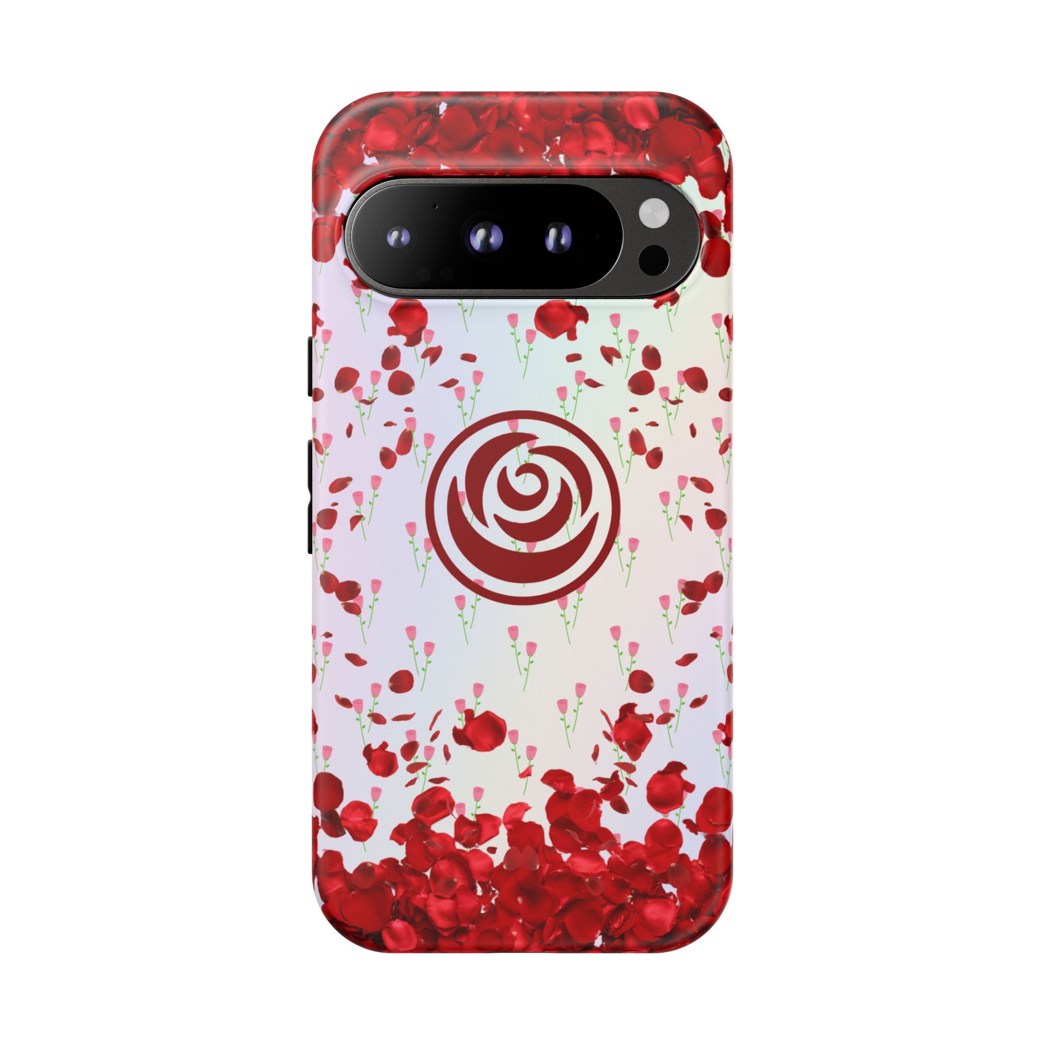 Tough Cases - Red Blossom Elegance Themed Phone Protection for iPhone, Samsung, and Google Pixel (Matte/Glossy)