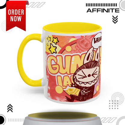 Mug Lazy Yoga Character Coffee Mug - Fun & Whimsical Art for Every Caffeine Lover 11oz Yellow
