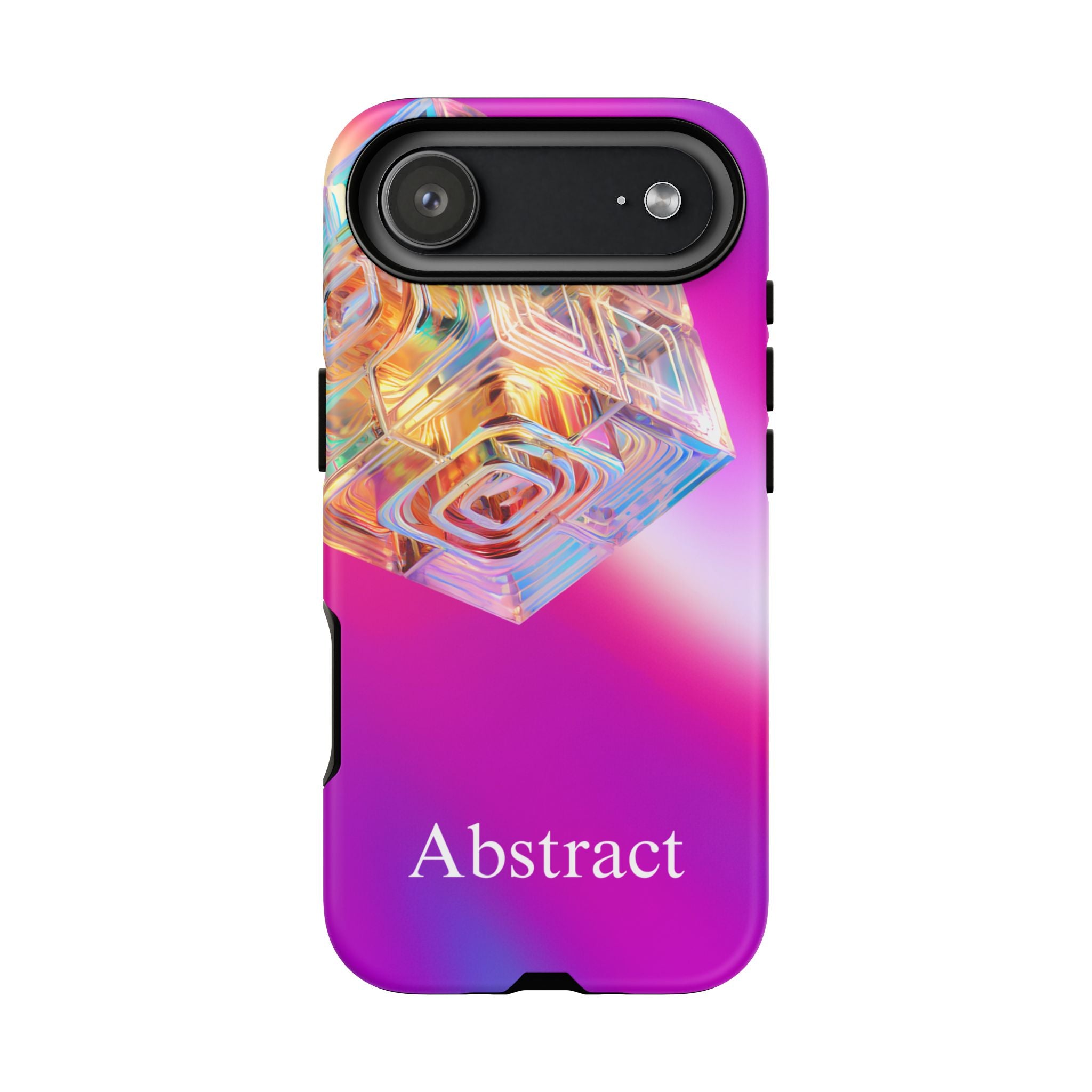 Vibrant 3D Cube Phone Case - Colorful Gradient Art for iPhone, Samsung & Pixel