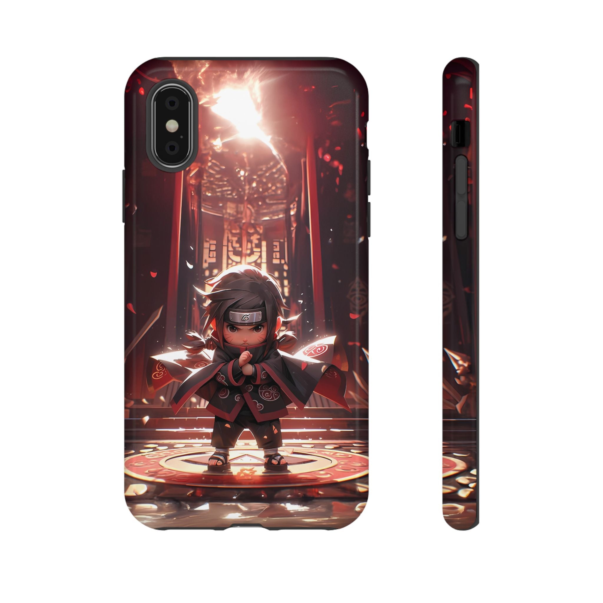 Chibi Itachi Tough Phone Case – Anime Protective Case for iPhone & Samsung, UV Resistant, Durable & Stylish