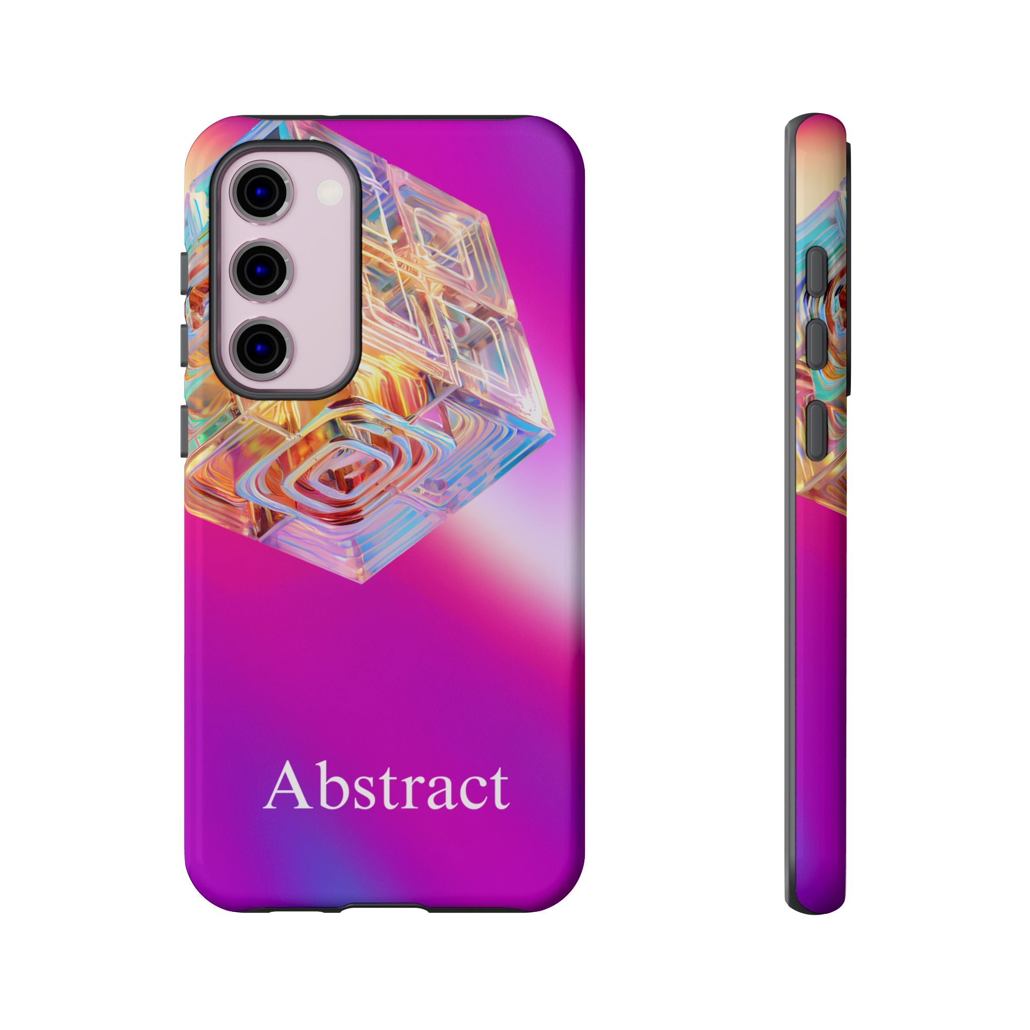 Vibrant 3D Cube Phone Case - Colorful Gradient Art for iPhone, Samsung & Pixel