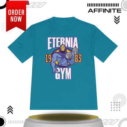 T-Shirt Eternia Gym Unisex Moisture Wicking Tee - Vintage Muscle Workout Shirt Tropic Blue