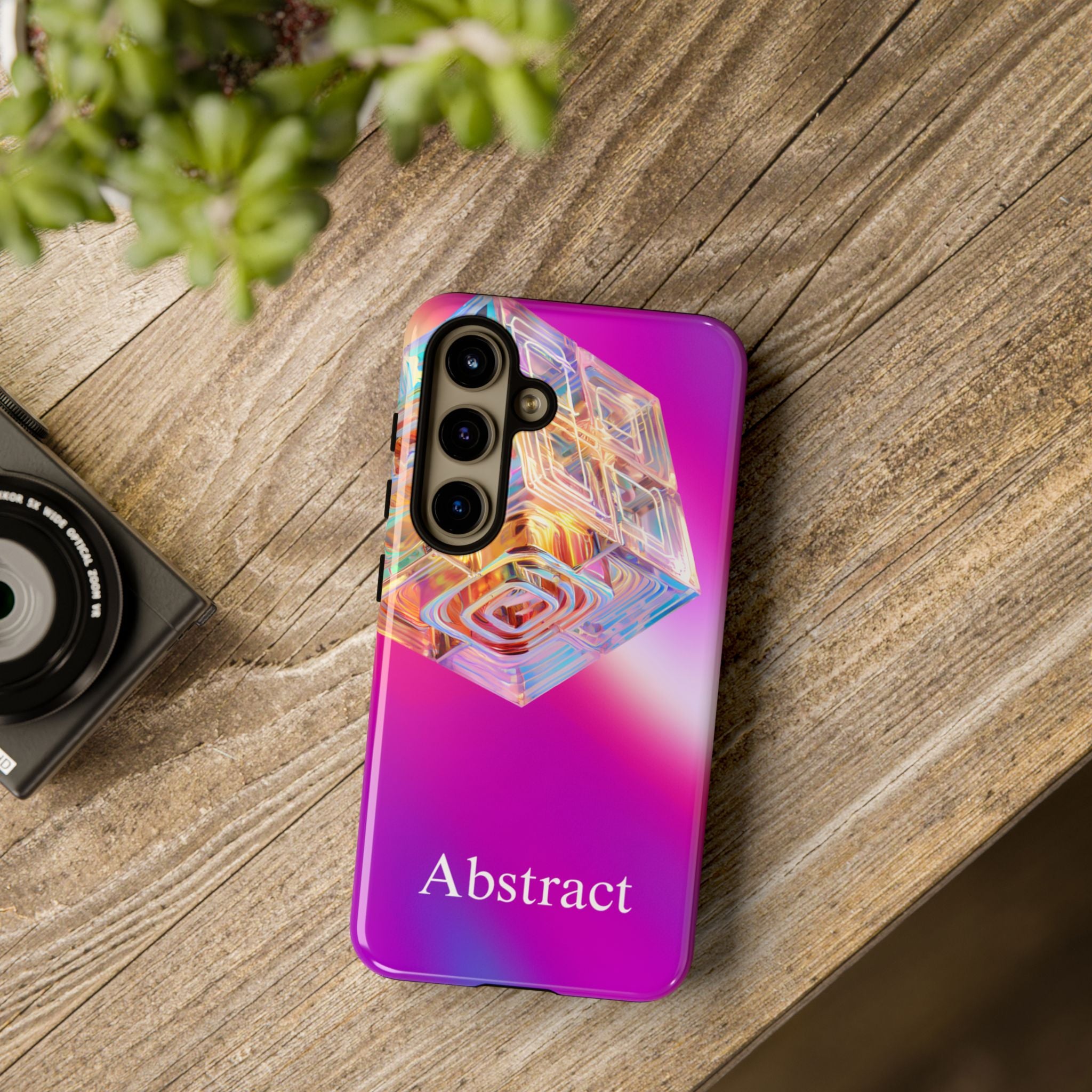 Vibrant 3D Cube Phone Case - Colorful Gradient Art for iPhone, Samsung & Pixel