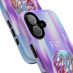 Futuristic Gradient Tough Case – 'Future is Now' 3D Design | Shockproof & UV Protected
