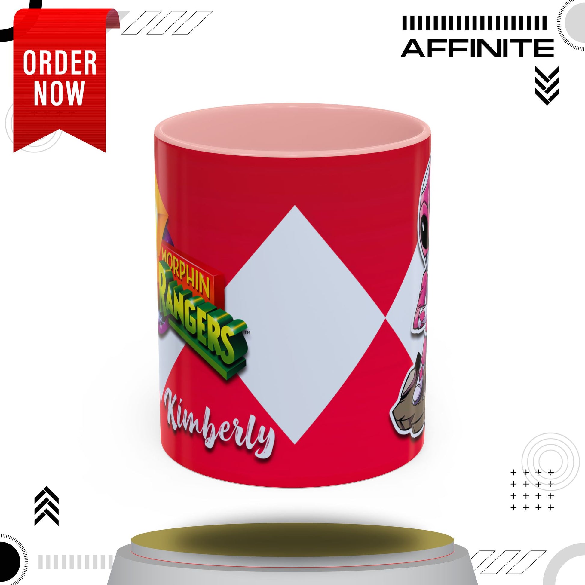 Mug Mighty Morphin Power Rangers Pink Ranger Ceramic Mug - 11oz & 15oz Coffee Mug - Accent Mug for Pop Culture Fans