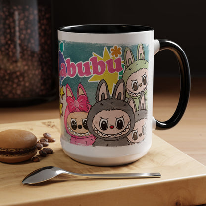 Mug Labubu Character Accent Coffee Mug - Cute and Colorful Design for Fans