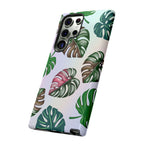 Tough Cases - Monstera Leaf Themed Phone Protection for iPhone, Samsung, and Google Pixel (Matte/Glossy)