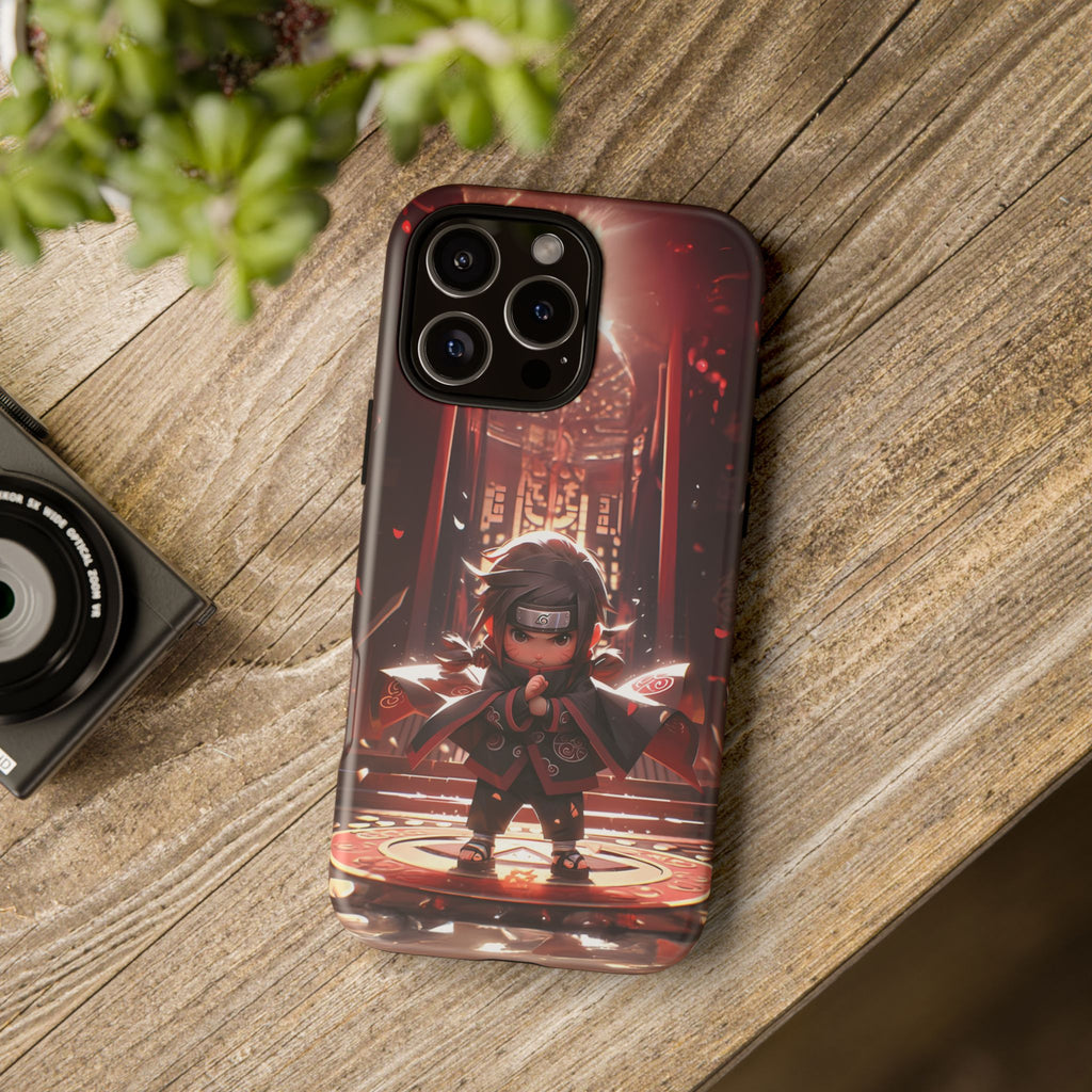 Chibi Itachi Tough Phone Case – Anime Protective Case for iPhone & Samsung, UV Resistant, Durable & Stylish