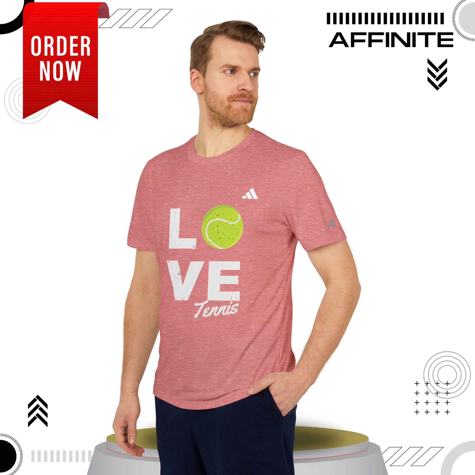 T-Shirt Love Tennis Unisex Sport T-shirt, Athletic Tee, Gift for Tennis Lovers, Tennis Apparel, Sportswear, Fitness Clothing by Adidas