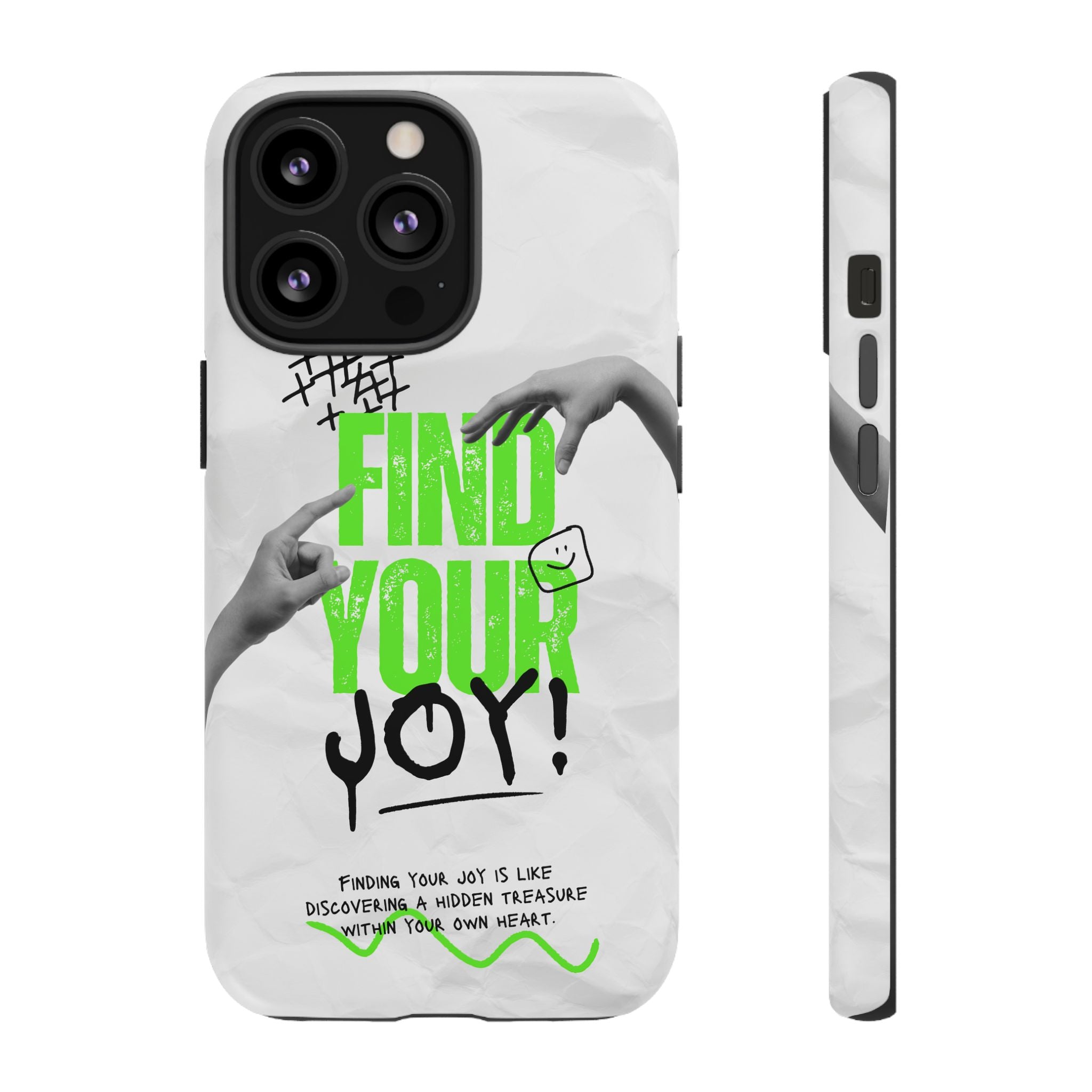 Phone Cases - Find Your Joy Themed Tough Phone Protection for iPhone, Samsung, Google Pixel (Matte/Glossy)