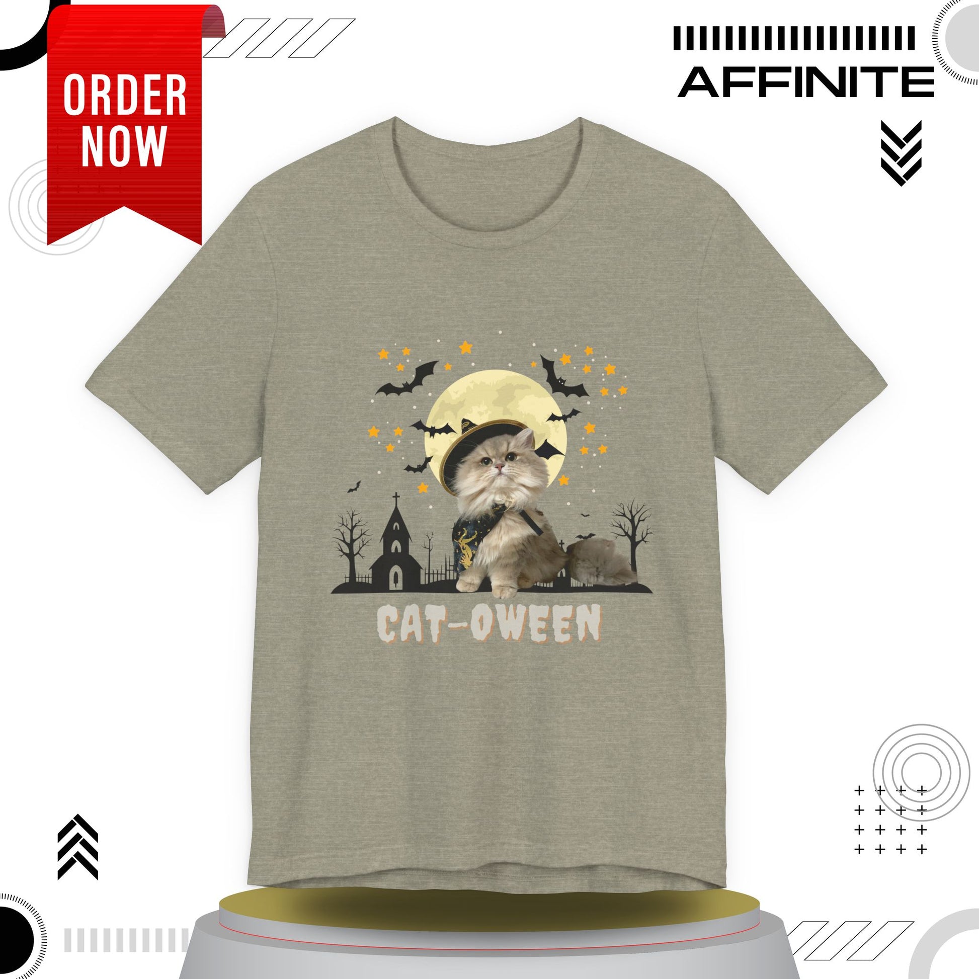 T-Shirt Unisex Halloween Cat Tee Good ‘Cat-oween’ – Perfect for Cat Lovers & Halloween Fans!