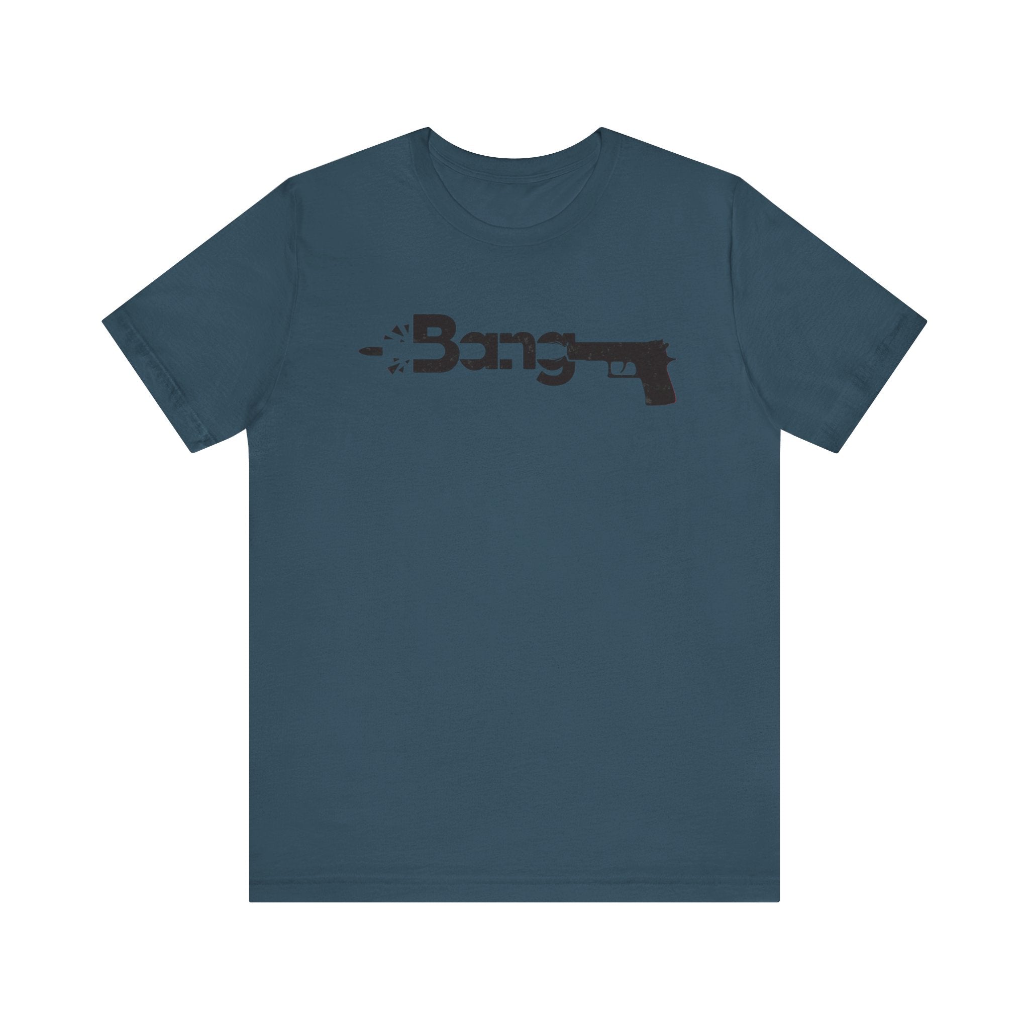 T-Shirt Bang Graphic Unisex Jersey Short Sleeve Tee - Casual Streetwear T-Shirt Deep Teal