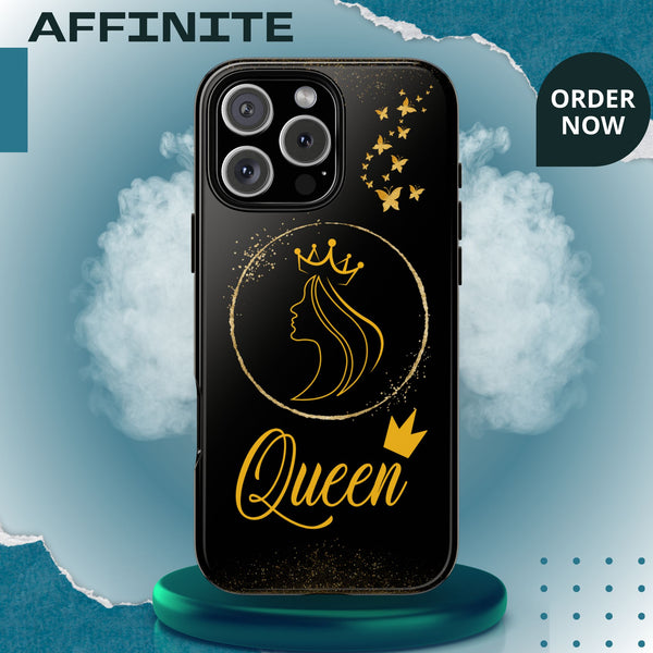 iPhone 16 Pro Max in glossy queen case
