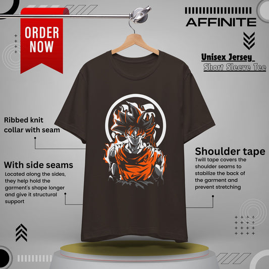 T-Shirt Anime-Inspired Unisex T-Shirt - Ultra Soft Cotton Tee Brown