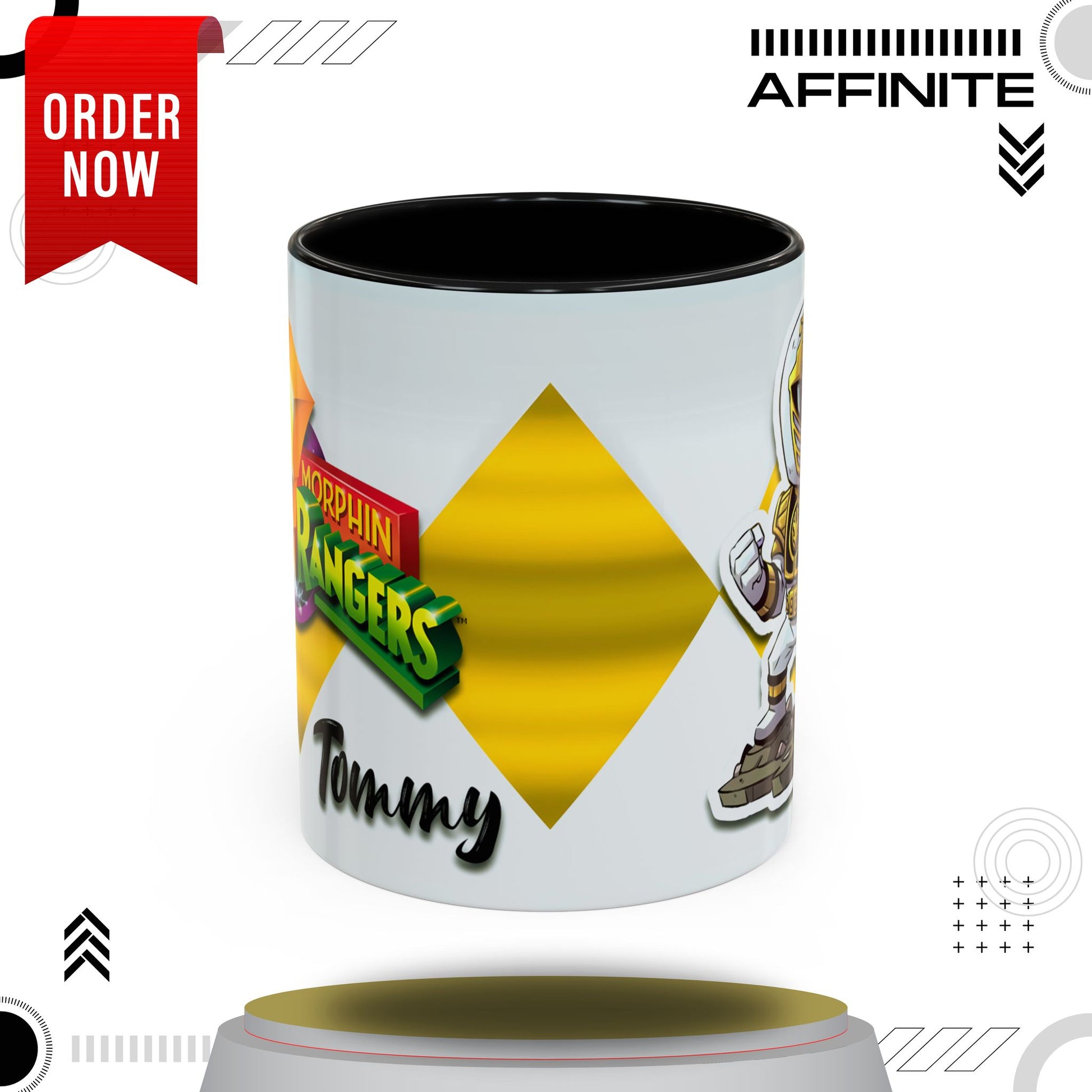 Mug White Ranger Mug – 11oz & 15oz Mighty Morphin Power Rangers Ceramic Cup
