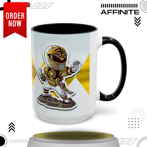 White Ranger ceramic mug in Black 15oz
