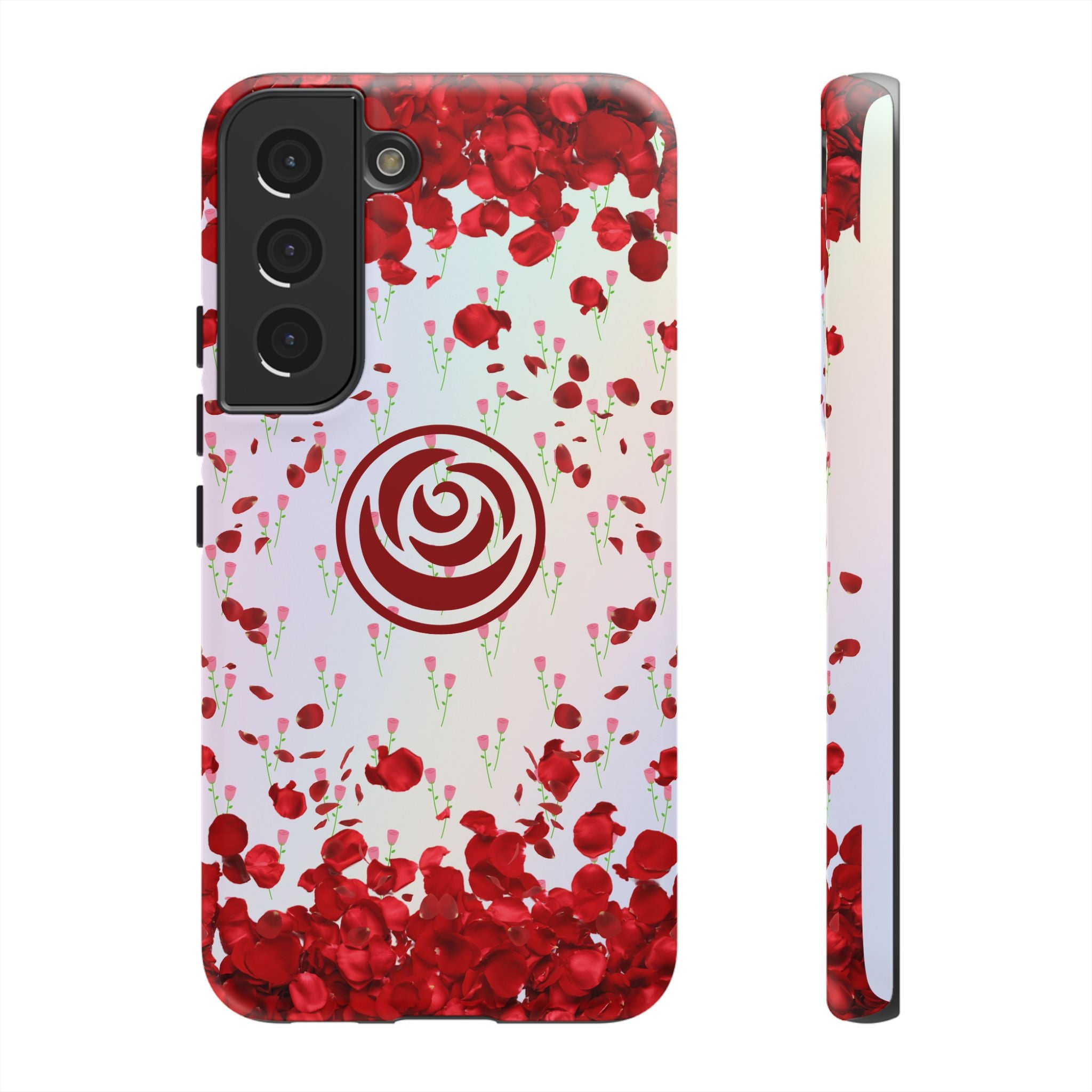 Tough Cases - Red Blossom Elegance Themed Phone Protection for iPhone, Samsung, and Google Pixel (Matte/Glossy)