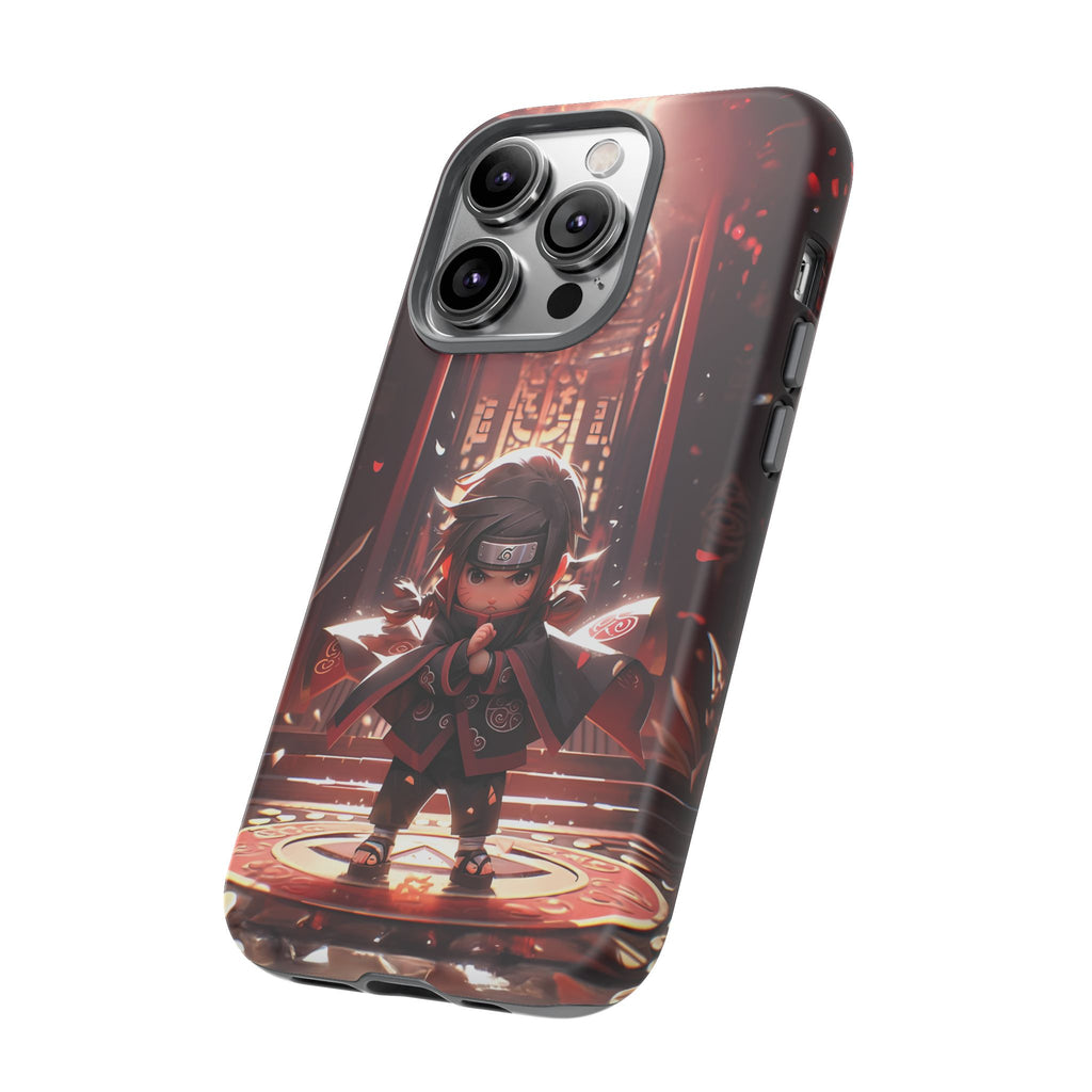 Chibi Itachi Tough Phone Case – Anime Protective Case for iPhone & Samsung, UV Resistant, Durable & Stylish