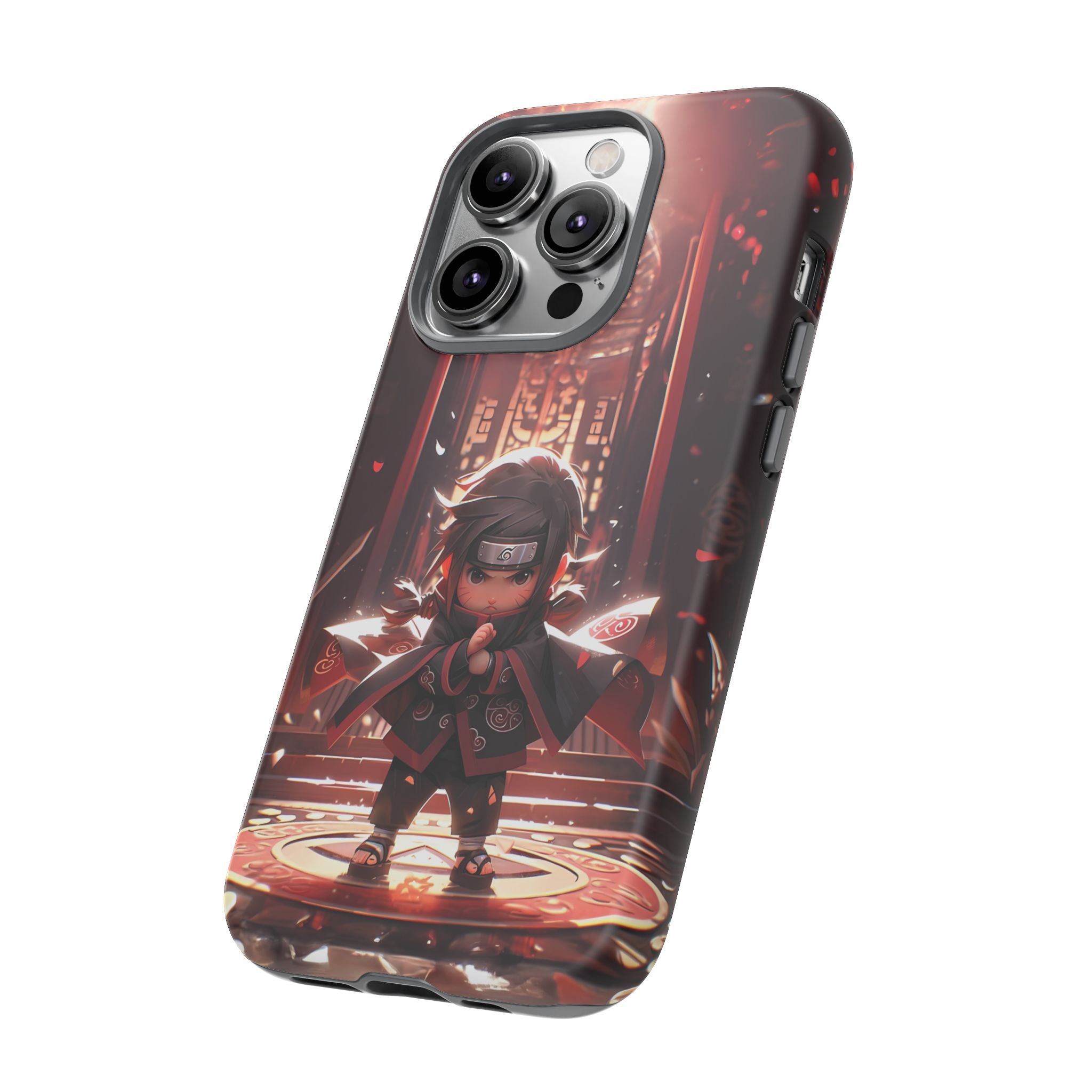 Chibi Itachi Tough Phone Case – Anime Protective Case for iPhone & Samsung, UV Resistant, Durable & Stylish