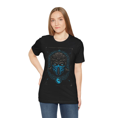 T-Shirt Epic Gamer Tee | Blue Flame Masked Warrior